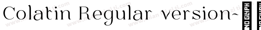 Colatin Regular version字体转换